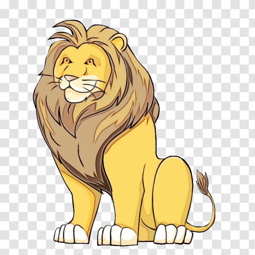 Lion Cartoon Animal Figure Wildlife Roar Transparent PNG