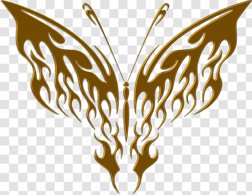 Butterfly Cdr Tattoo Clip Art - Moths And Butterflies - Decal Transparent PNG