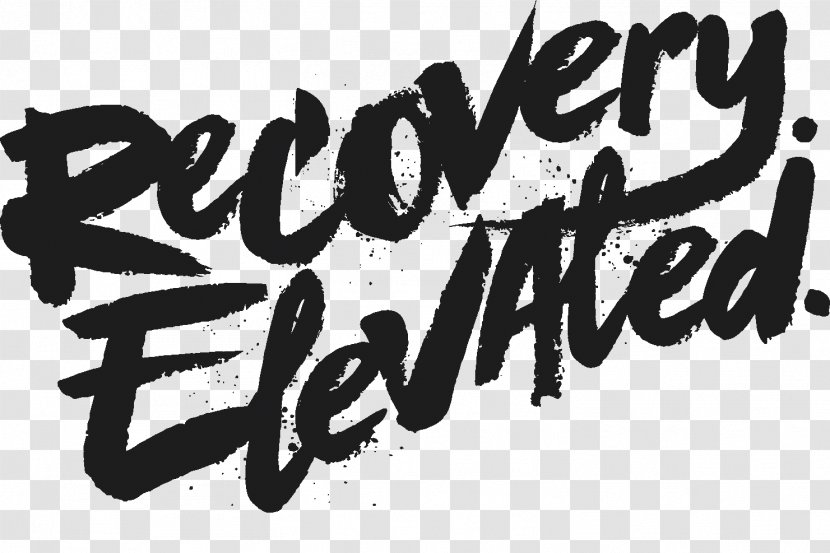 Recovery Elevated Logo Festival Event Management Foundation House - Monochrome - Sober Living Houses Transparent PNG