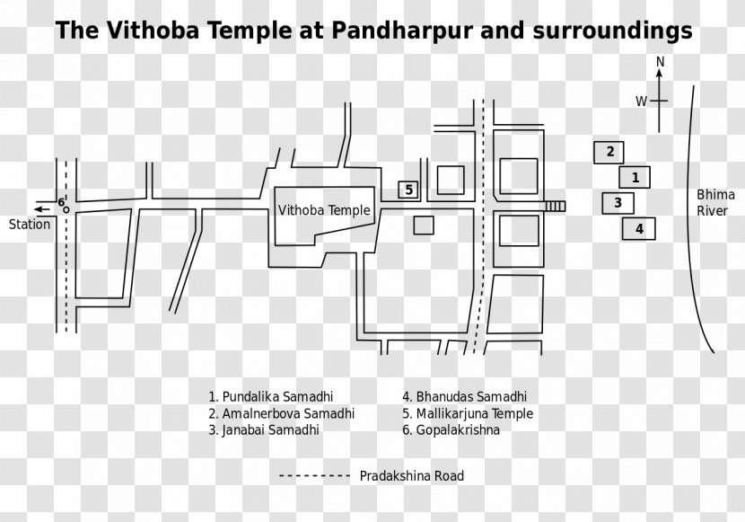 Vithoba Temple, Pandharpur Paper Floor Plan Structure - Parallel - Japanese Temple Transparent PNG