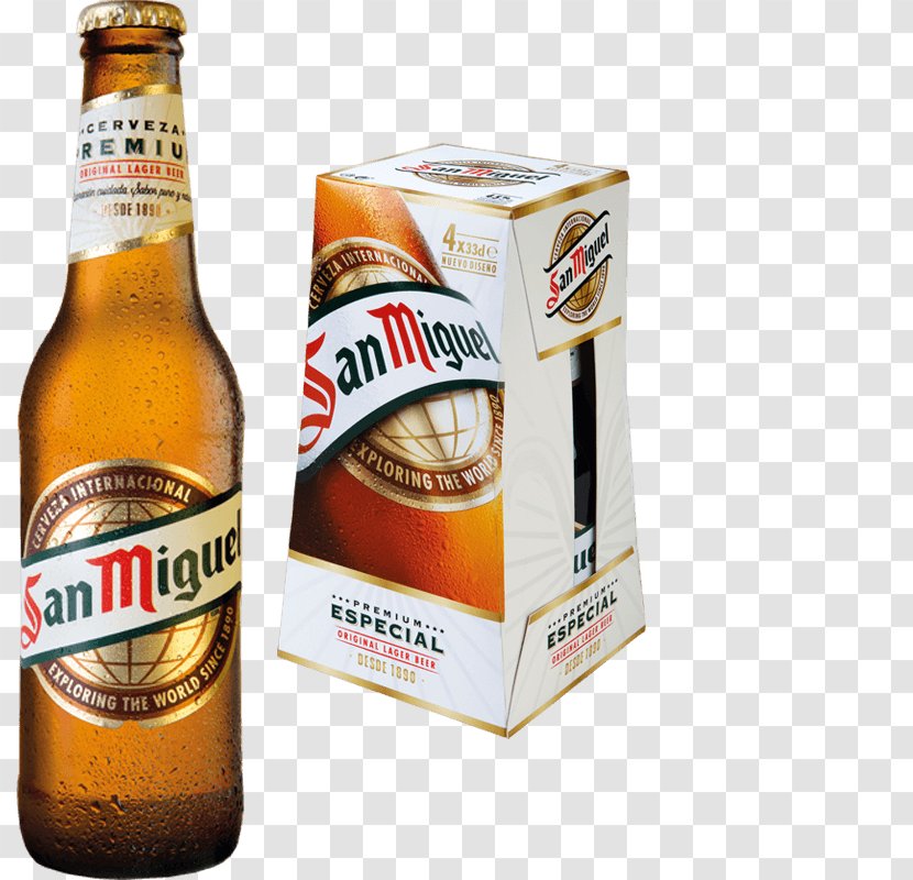Lager San Miguel Beer Bottle Mahou - Malt Transparent PNG