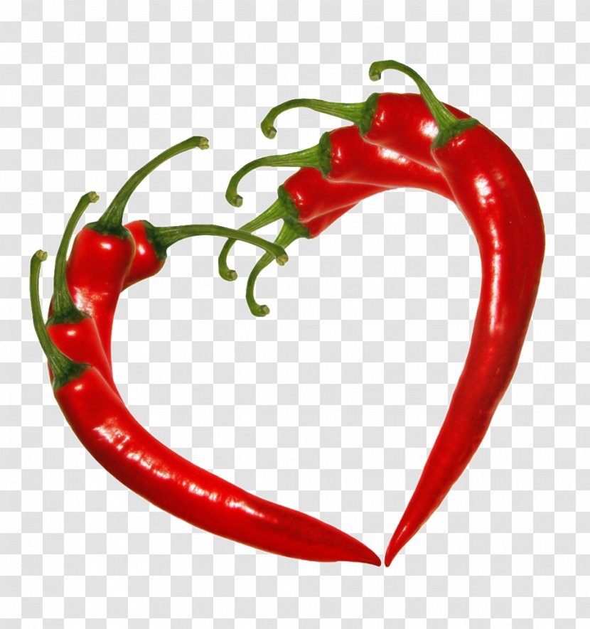 Heart Love Chili Pepper Desktop Wallpaper Food - Nightshade Family Transparent PNG