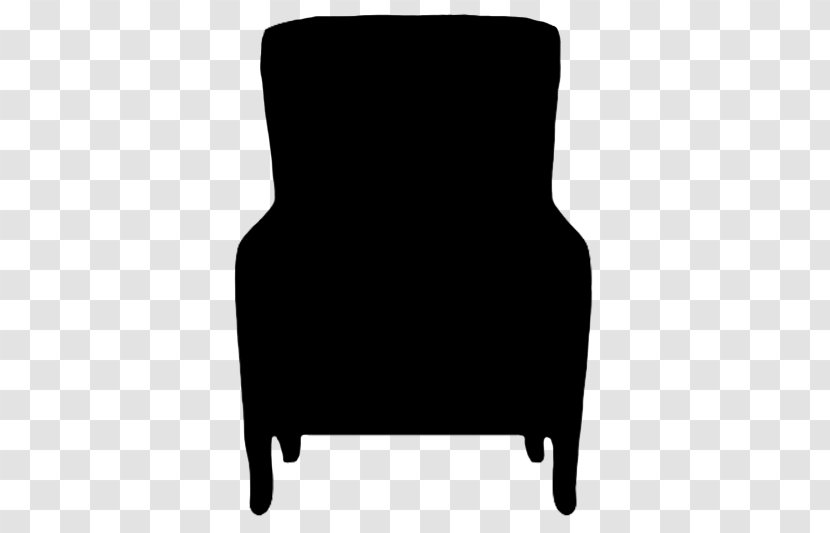Wing Chair Silhouette Couch - Black Transparent PNG