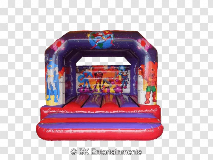 Inflatable Bouncers Castle Superhero - Bouncy Transparent PNG