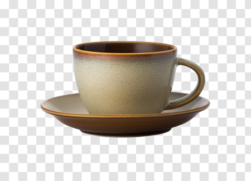 Coffee Cup Saucer Ceramic Mug Tableware - Teacup - Rustic Brown Transparent PNG