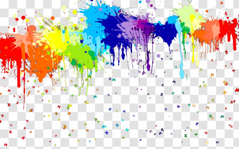 Painting Desktop Wallpaper Rainbow Clip Art - Canvas - Splat Cliparts Transparent PNG