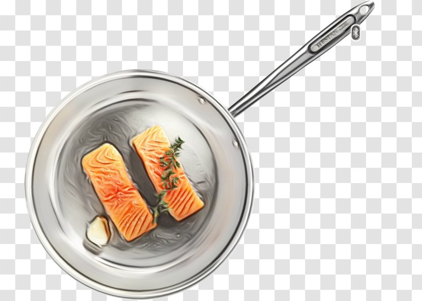 Junk Food Cartoon - Frying Pan - Fast Smoked Salmon Transparent PNG