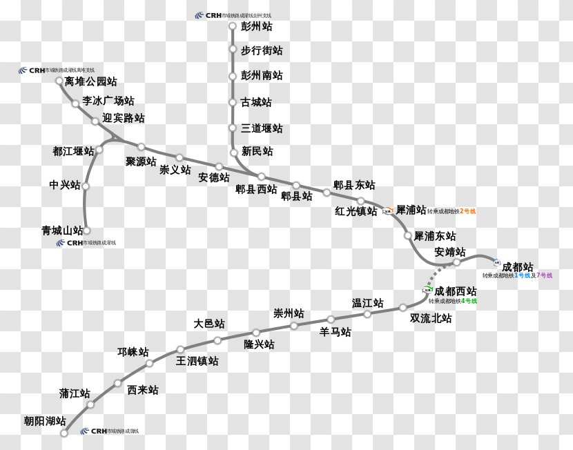 Rail Transport Chengdu–Dujiangyan Intercity Railway 成都市域鐵路 Urban Transit In China - Land Lot - Chengdu Transparent PNG