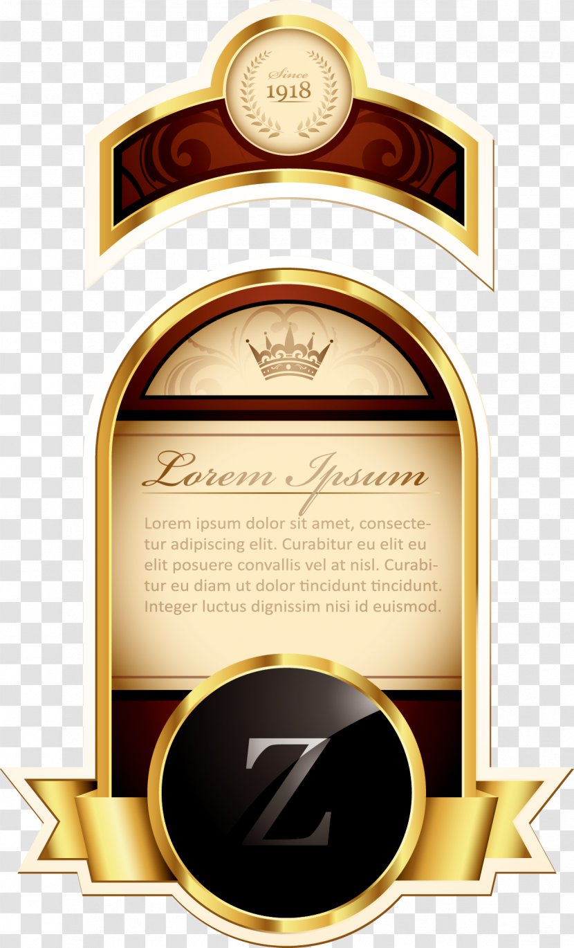 Paper Label Euclidean Vector - Hand-painted Wine Labels Transparent PNG