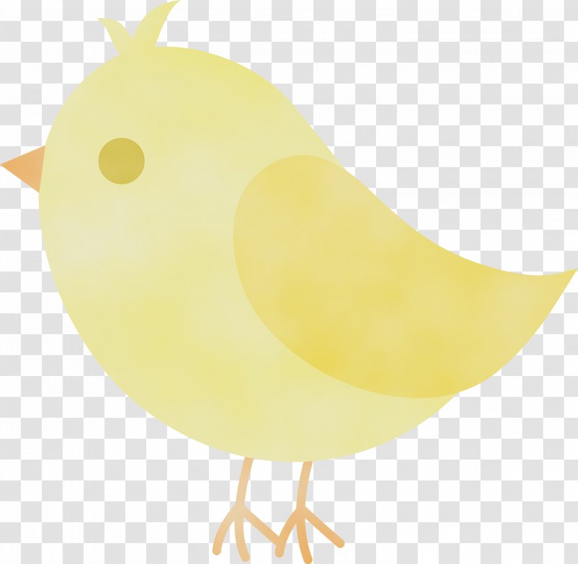 Yellow Bird Clip Art Chicken Beak - Perching Transparent PNG