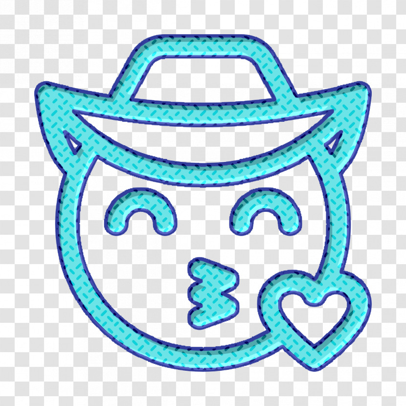 Cowboy Icon Smiley And People Icon Kiss Icon Transparent PNG