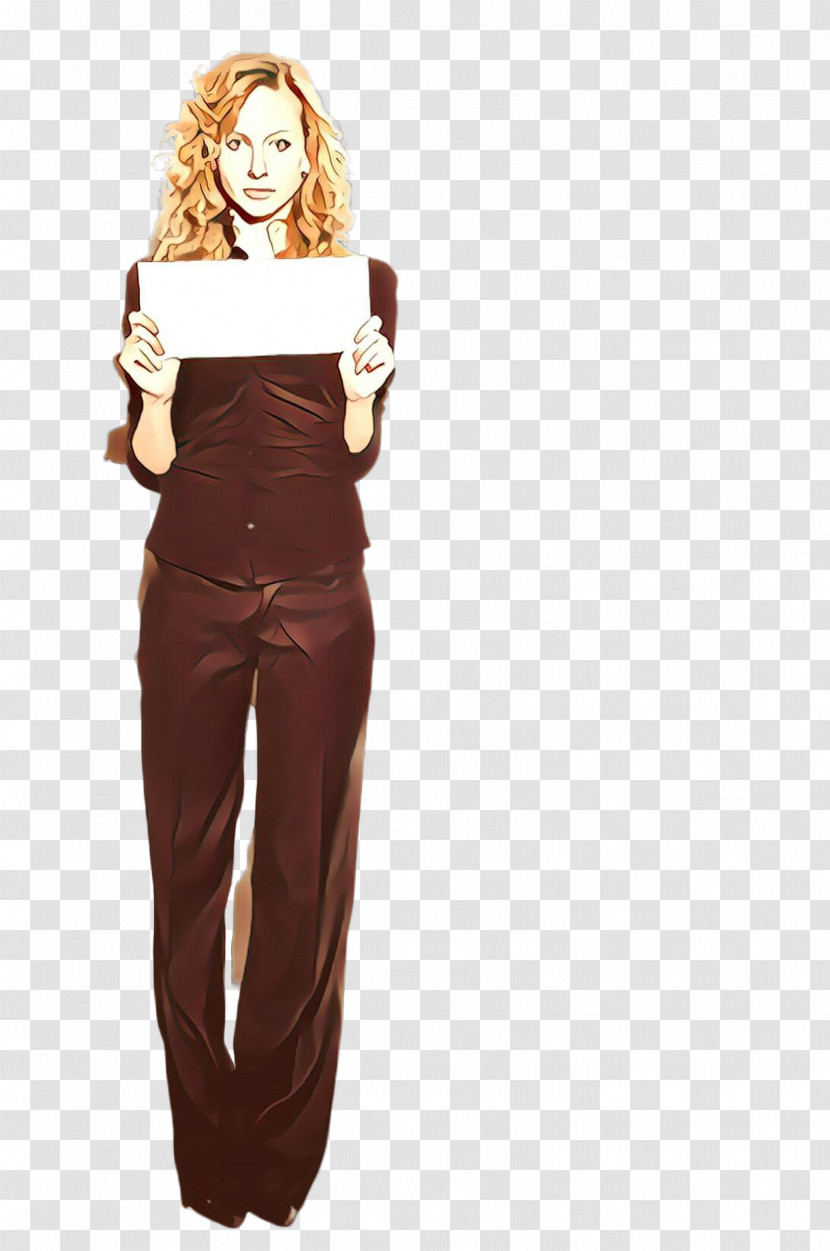 Clothing Waist Brown Standing Trousers Transparent PNG