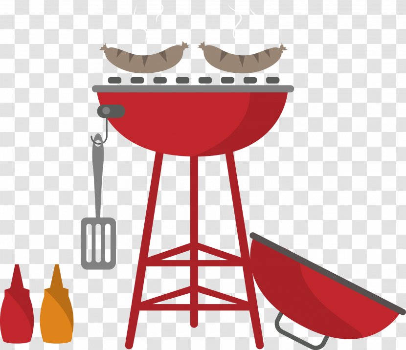 Barbecue Bacon Hot Dog Ham Food - Health - Cartoon Vector Illustration Outdoor Grill Transparent PNG