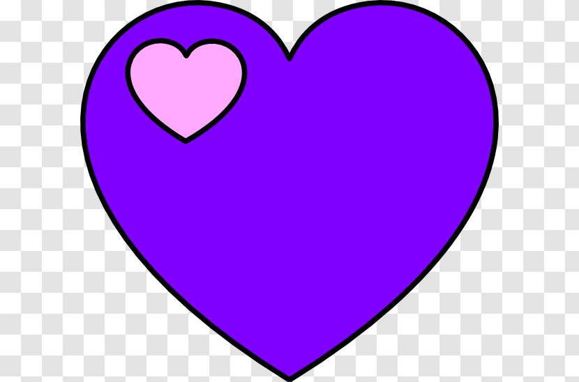 Violet Purple Lavender Color Clip Art - Heart - Clipart Transparent PNG