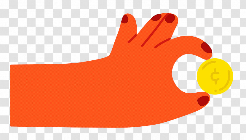 Hand Pinching Coin Transparent PNG