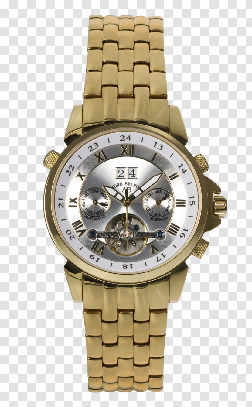 Automatic Watch Gold Pole Star Clock - Strap Transparent PNG