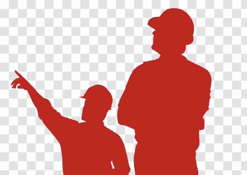 Laborer Silhouette - Red - Drawing Transparent PNG