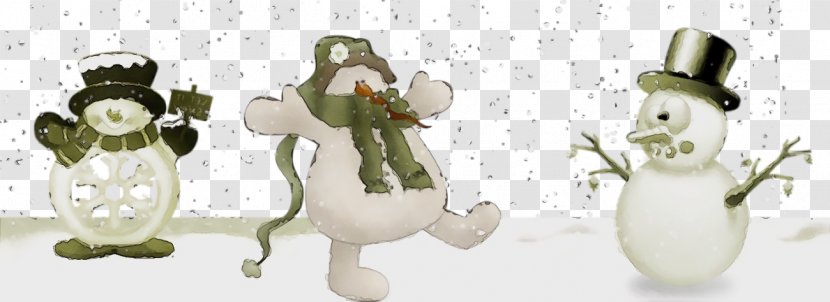 Cartoon Animation Animal Figure - Christmas Snowman Transparent PNG
