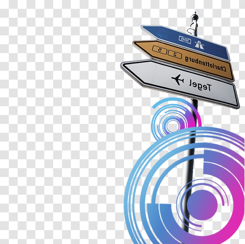 Direction Sign - Text - Blue Transparent PNG