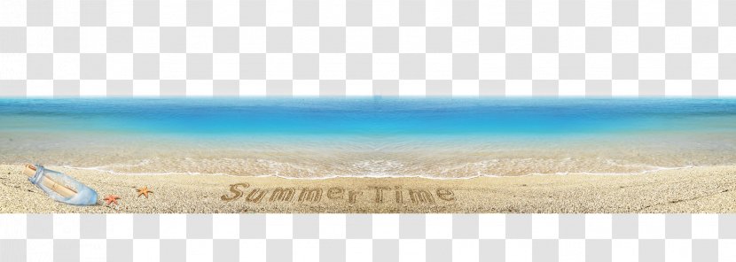 Water Resources Brand Sky Font - Summer Sand Blue Sea Background Transparent PNG
