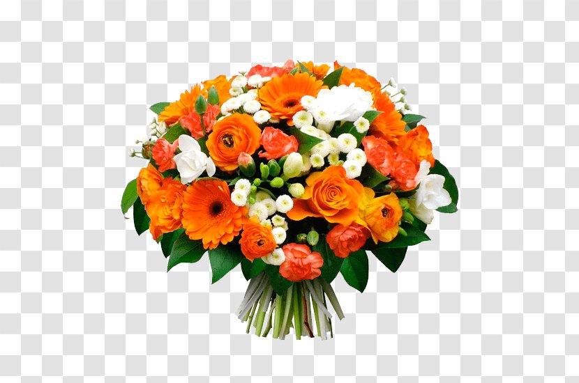 Flower Bouquet Transvaal Daisy Garden Roses Gift - Lilium Transparent PNG