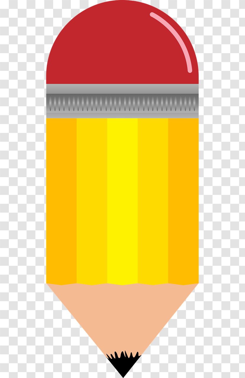 Yellow Pencil Drawing Clip Art - Office Supplies Transparent PNG