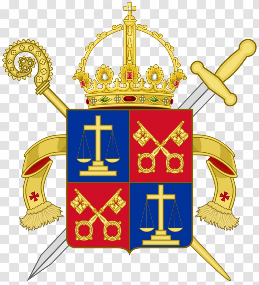 Holy See Borders Clip Art Military Ordinariate Of Bosnia And Herzegovina - Symbol - Jerusalem Cross Transparent PNG