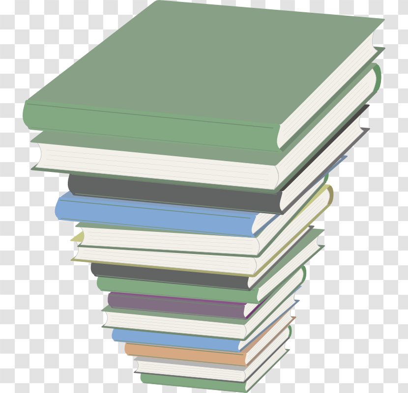 Book Clip Art - Stack Of School Books Transparent PNG