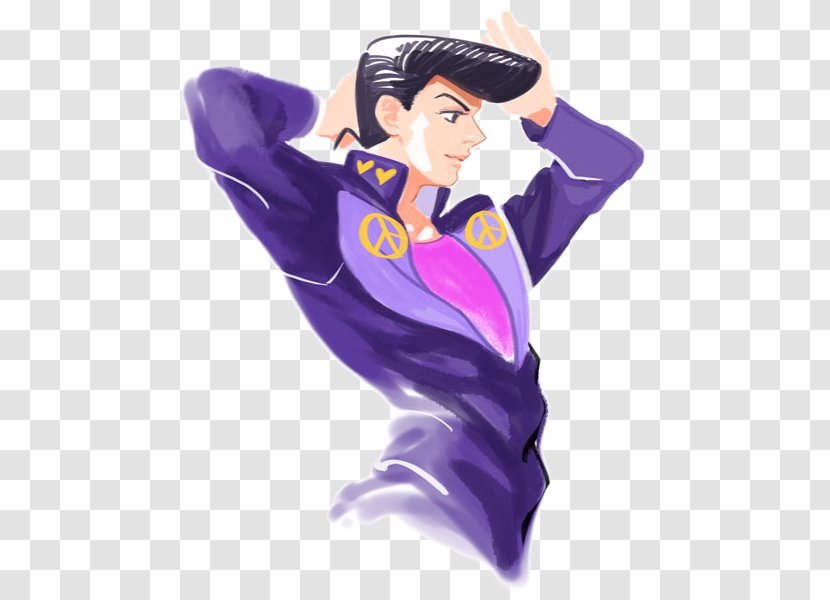 Cartoon - Purple - Gesture Figurine Transparent PNG