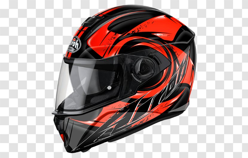 Motorcycle Helmets AIROH Storm - Orange Transparent PNG