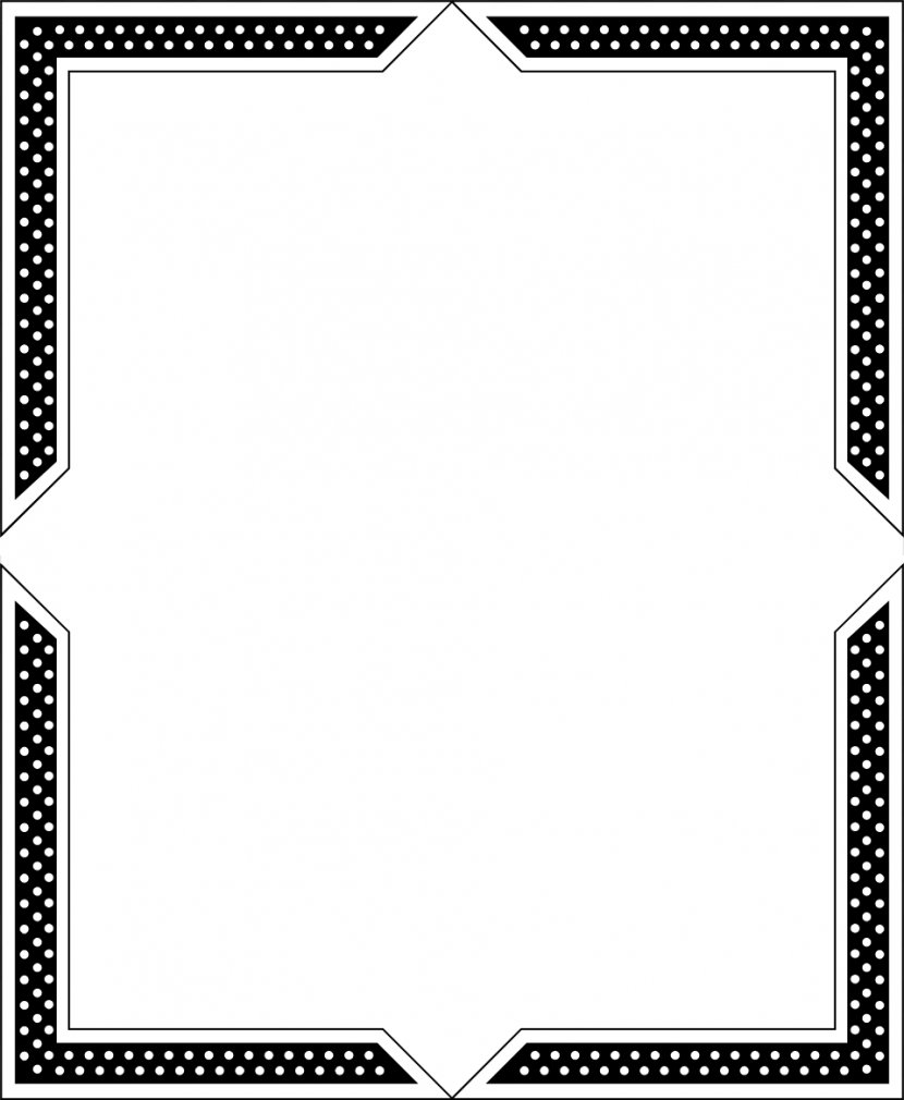 Paper Black And White Picture Frame Line Angle - Border Transparent PNG