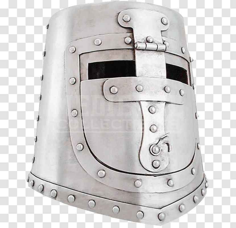Middle Ages Crusades Great Helm Knights Templar - Clothing - Knight Helmet Transparent PNG