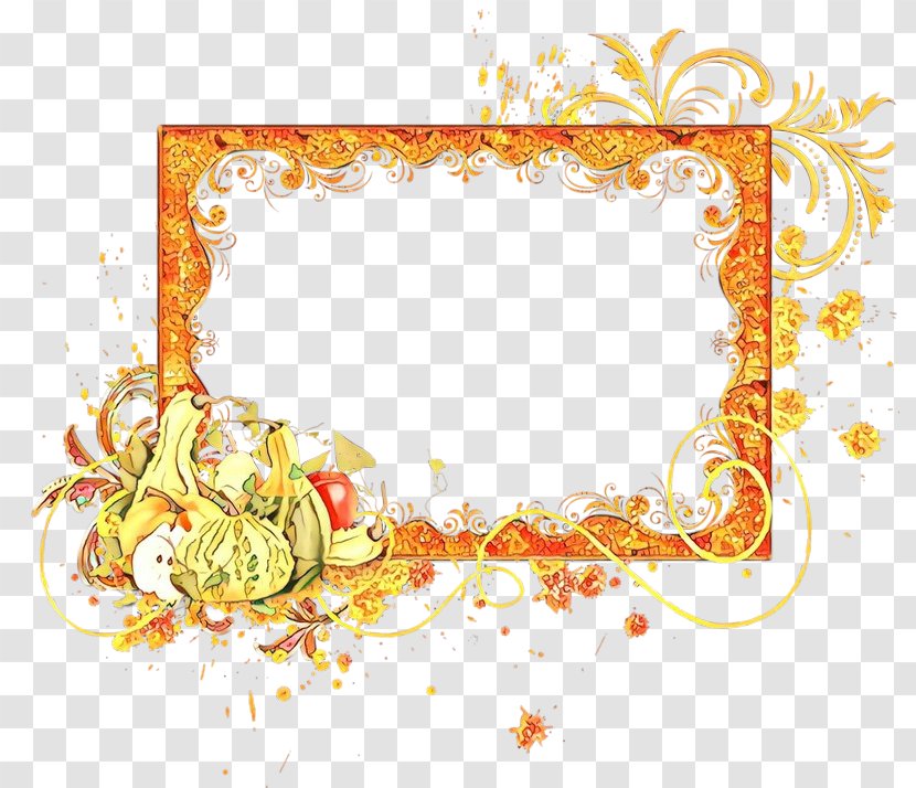 Picture Frame - Yellow Transparent PNG