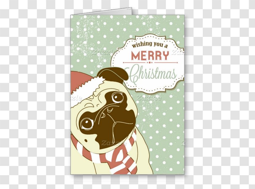 Pug Santa Claus Christmas Card Greeting & Note Cards Transparent PNG
