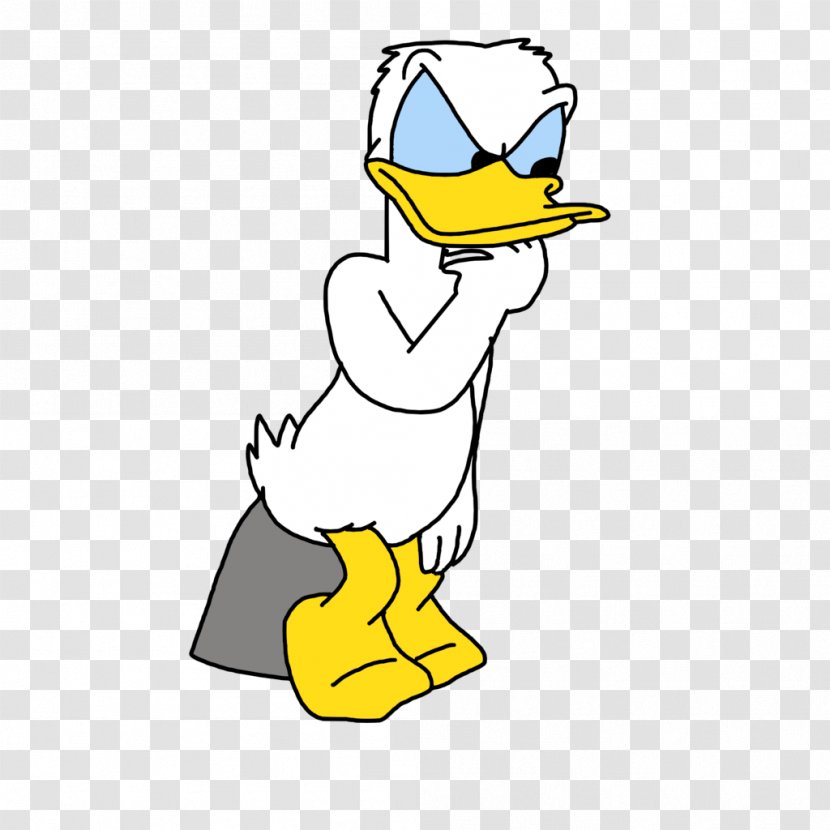 The Thinker Donald Duck Goofy Mickey Mouse Daffy - Watercolor Transparent PNG