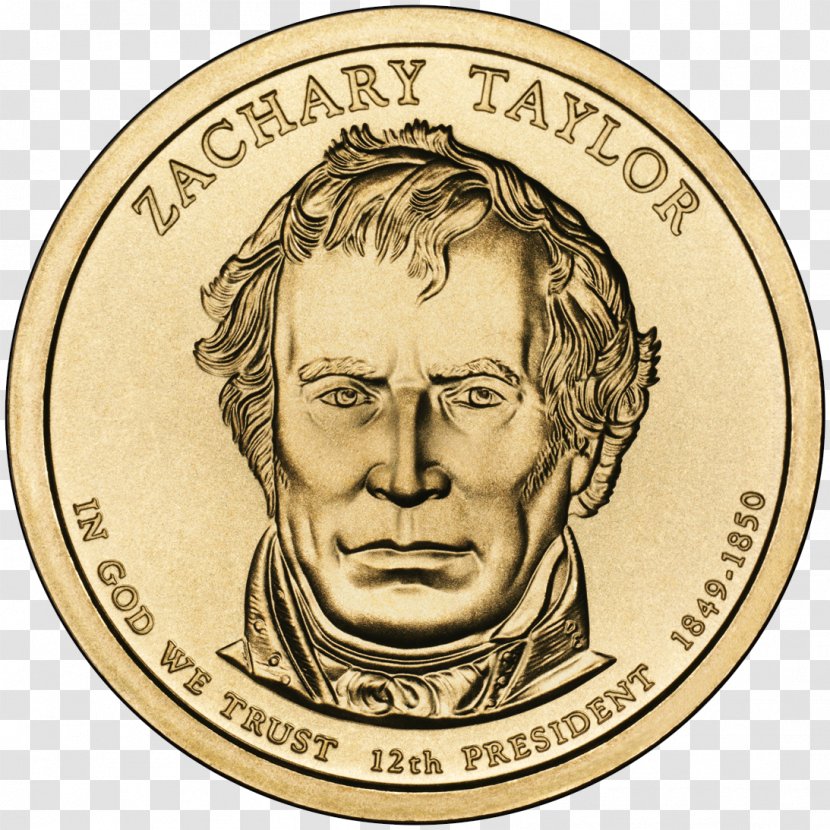 Zachary Taylor President Of The United States Presidential $1 Coin Program Dollar - Franklin Pierce Transparent PNG