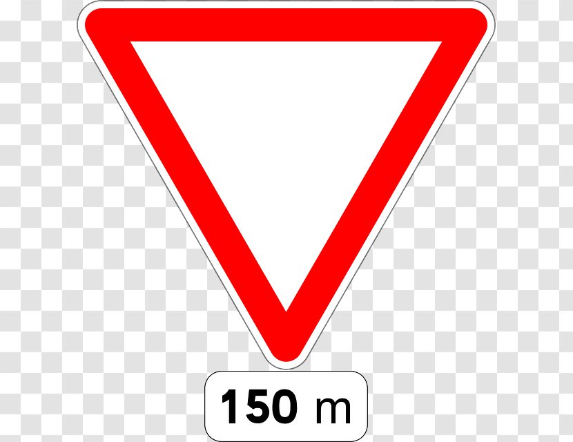 Yield Sign Traffic Road Logo - Red Transparent PNG