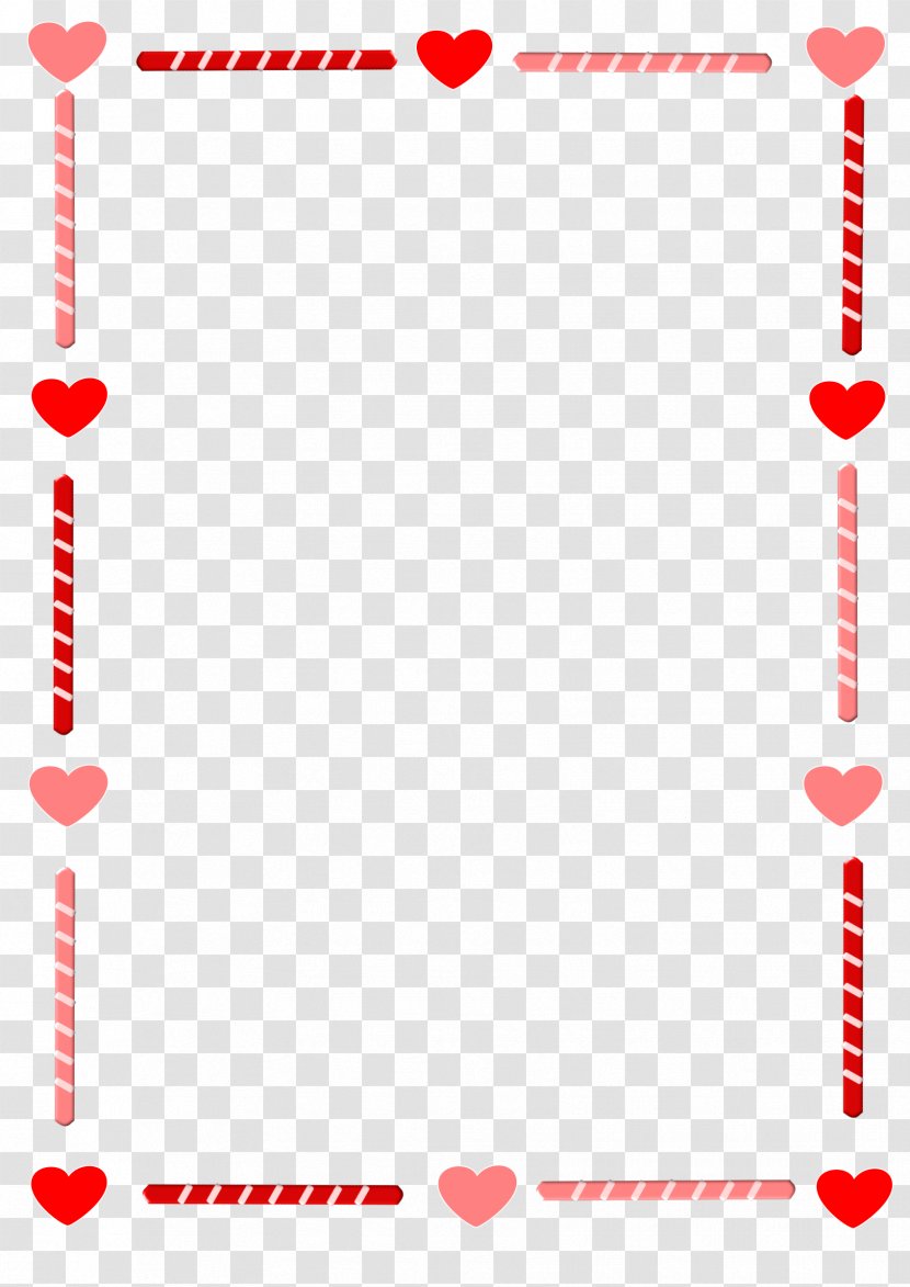 Valentine's Day Heart Love Clip Art - Red - Border Transparent PNG