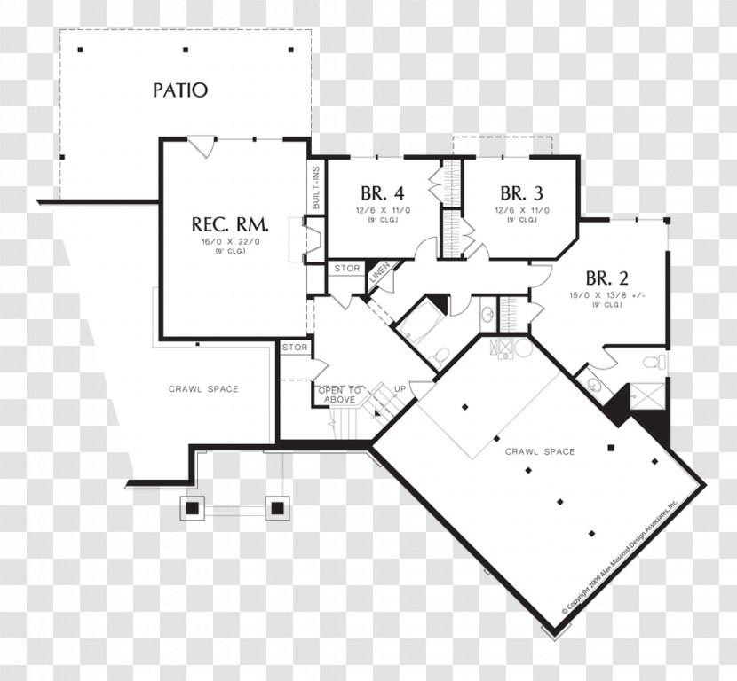 Floor Plan Line - Rectangle - Gourmet Kitchen Transparent PNG