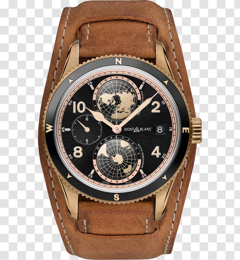 Montblanc 1858 Geosphere Men's Timewalker Watch Salon International De La Haute Horlogerie - Minerva Sa - Png Transparent PNG
