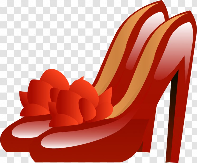 Shoe High-heeled Footwear Sneakers Clip Art - Boot - Red High Heels Transparent PNG