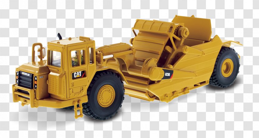 Caterpillar Inc. Wheel Tractor-scraper Heavy Machinery Die-cast Toy 1:50 Scale - Diecast Transparent PNG