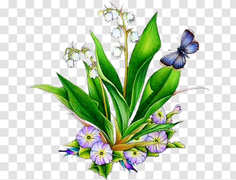 Butterfly Lily Of The Valley Lilium Tattoo Flower - Myrea Pettit Transparent PNG