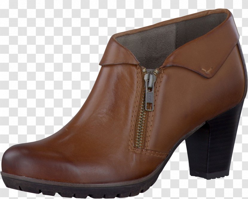 Brown Caramel Color Leather Boot Shoe - Basic Pump Transparent PNG