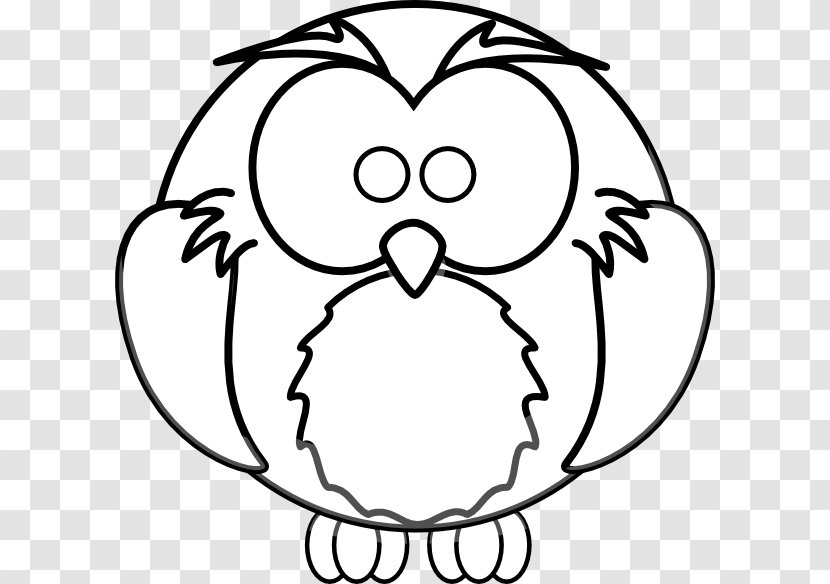 Drawing Cartoon Coloring Book Animal Clip Art - Silhouette - Outline Of An Owl Transparent PNG