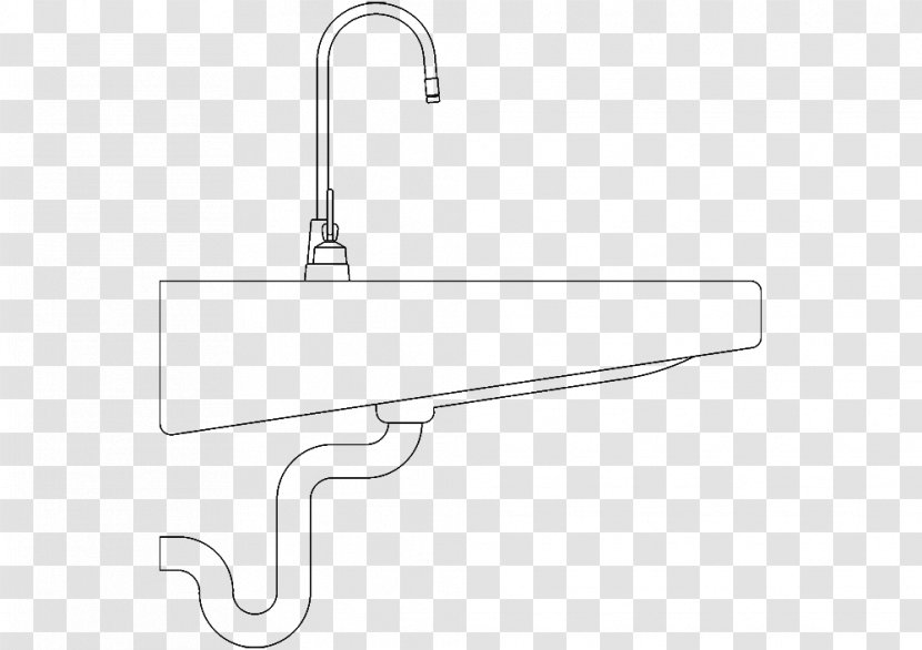Plumbing Fixtures Line Angle - Diagram - Sink Top Transparent PNG