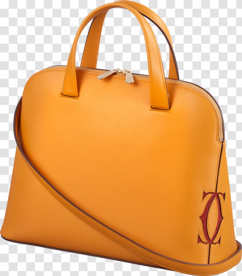 Calf Tote Bag Handbag Leather - Orange Transparent PNG