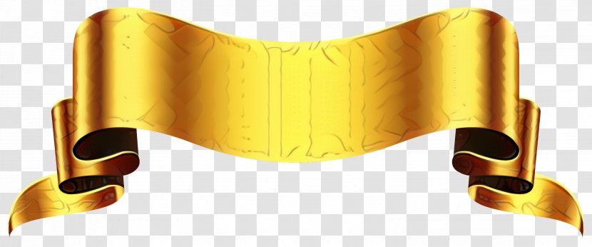 Gold Ribbon - Yellow Transparent PNG