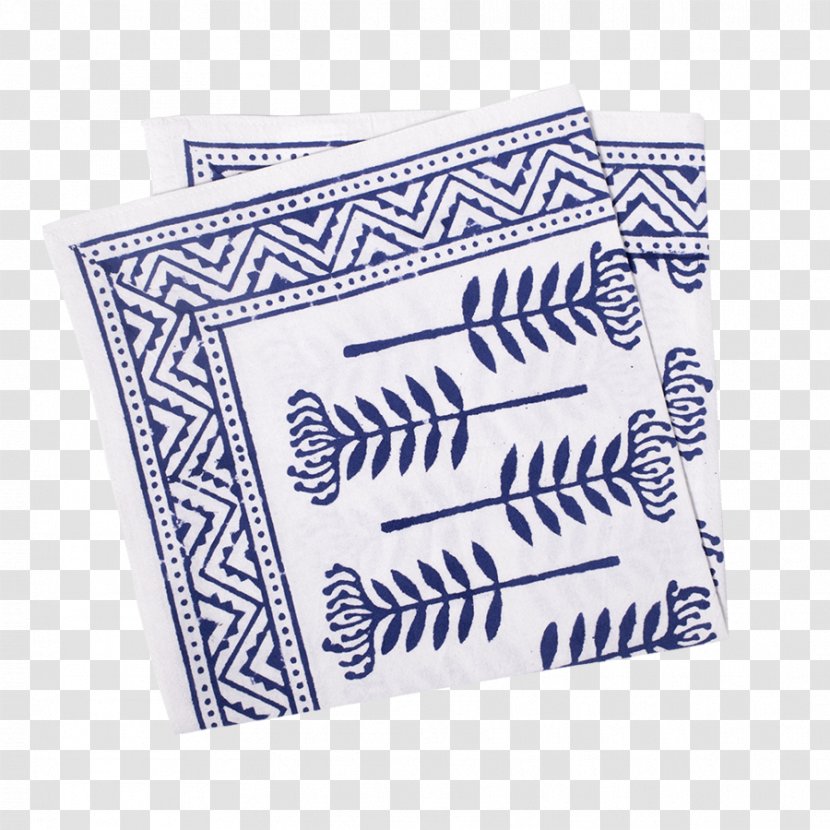 Cloth Napkins Paper Tablecloth Napery - Blue - Table Transparent PNG