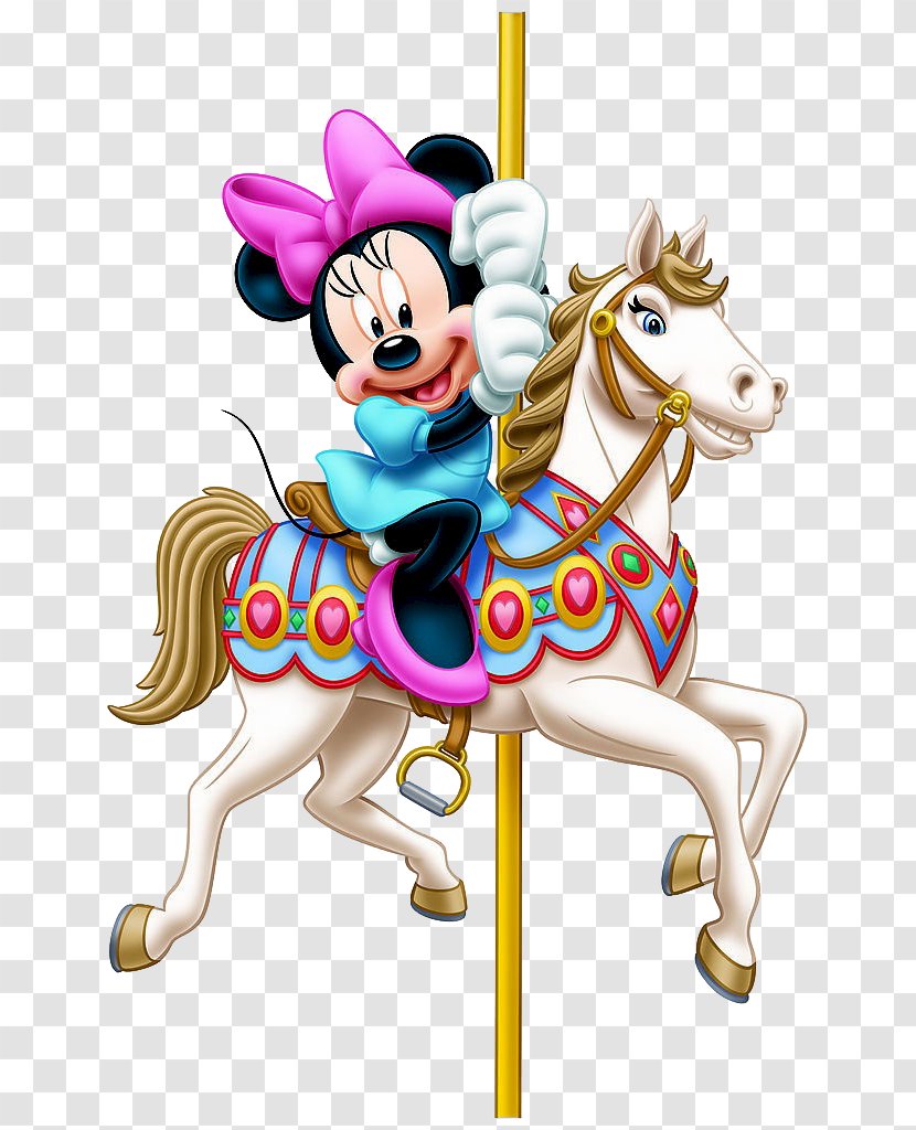 Minnie Mouse Mickey Donald Duck Clip Art - Carousel Transparent PNG
